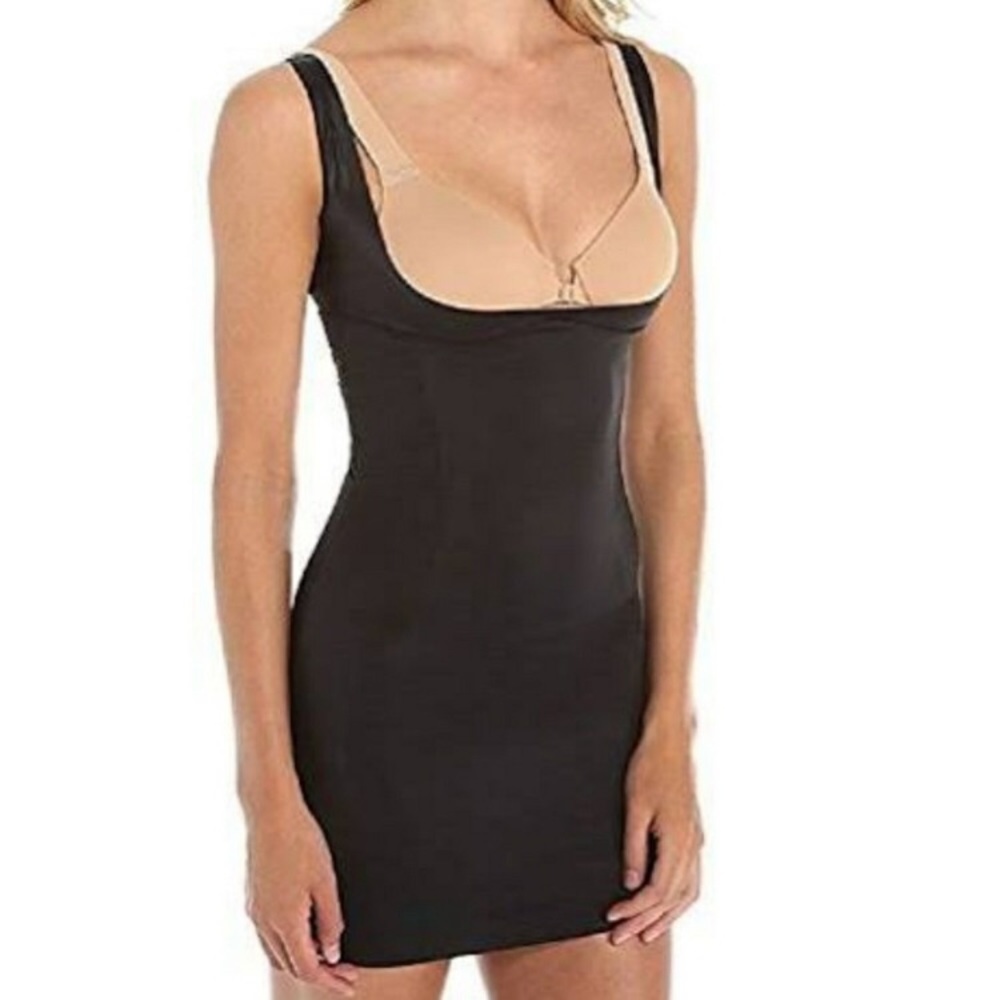 Assets Open Bust Shapewear Slip Sz S